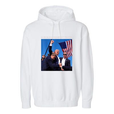 God Bless President Trump Shooting At Donald Trump Rally Gift Garment-Dyed Fleece Hoodie