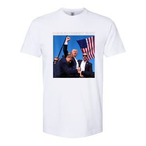 God Bless President Trump Shooting At Donald Trump Rally Gift Softstyle CVC T-Shirt