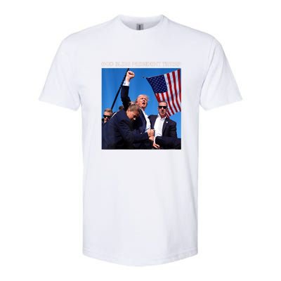 God Bless President Trump Shooting At Donald Trump Rally Gift Softstyle® CVC T-Shirt