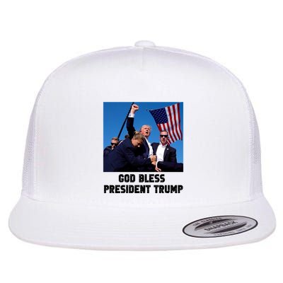 God Bless President Trump Donald Trump 2024 Flatbill Hat