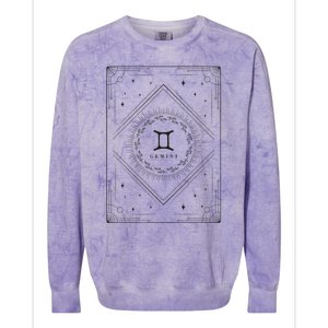 Gemini Birthday Present Zodiac Sign Gemini Colorblast Crewneck Sweatshirt