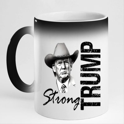 God Bless President Trump Trending Trump Strong 2024 Pennsylvania 11oz Black Color Changing Mug