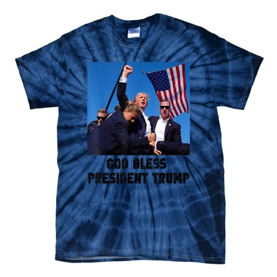 God Bless President Trump Donald Gift Trump 2024 Tie-Dye T-Shirt