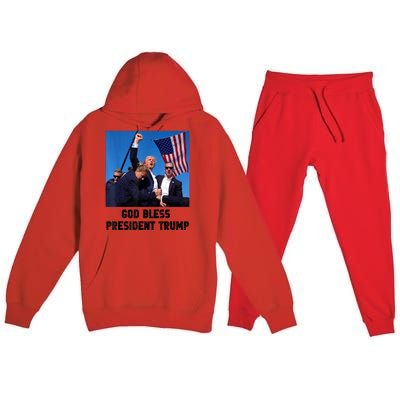 God Bless President Trump Donald Gift Trump 2024 Premium Hooded Sweatsuit Set