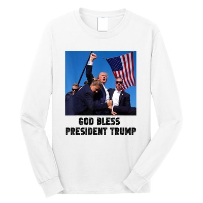 God Bless President Trump Donald Gift Trump 2024 Long Sleeve Shirt