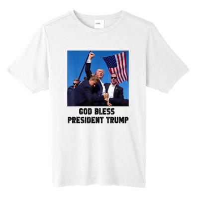 God Bless President Trump Donald Gift Trump 2024 Tall Fusion ChromaSoft Performance T-Shirt