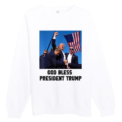 God Bless President Trump Donald Gift Trump 2024 Premium Crewneck Sweatshirt