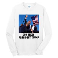 God Bless President Trump Donald Gift Trump 2024 Tall Long Sleeve T-Shirt