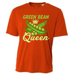 Green Bean Queen Funny Veganism Veggie Gift Cooling Performance Crew T-Shirt