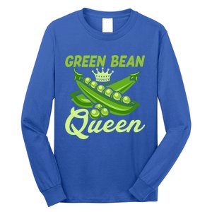 Green Bean Queen Funny Veganism Veggie Gift Long Sleeve Shirt