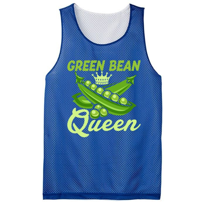 Green Bean Queen Funny Veganism Veggie Gift Mesh Reversible Basketball Jersey Tank