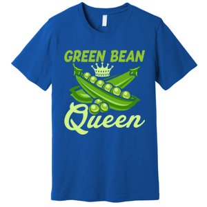 Green Bean Queen Funny Veganism Veggie Gift Premium T-Shirt