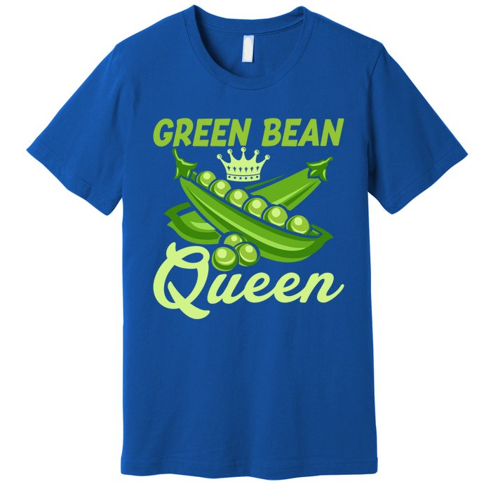 Green Bean Queen Funny Veganism Veggie Gift Premium T-Shirt