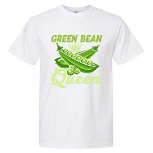 Green Bean Queen Funny Veganism Veggie Gift Garment-Dyed Heavyweight T-Shirt