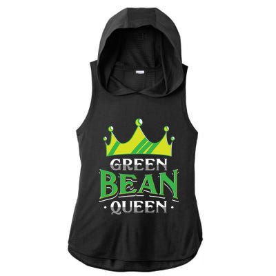 Green Bean Queen Artwork Vegan Gift Ladies PosiCharge Tri-Blend Wicking Draft Hoodie Tank