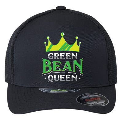 Green Bean Queen Artwork Vegan Gift Flexfit Unipanel Trucker Cap