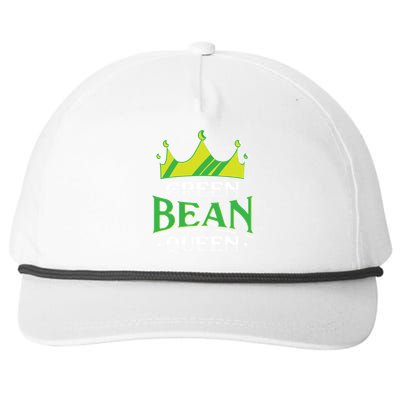 Green Bean Queen Artwork Vegan Gift Snapback Five-Panel Rope Hat