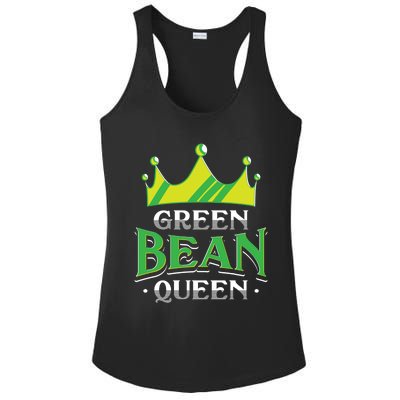 Green Bean Queen Artwork Vegan Gift Ladies PosiCharge Competitor Racerback Tank