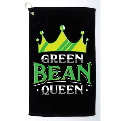 Green Bean Queen Artwork Vegan Gift Platinum Collection Golf Towel