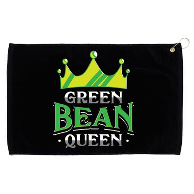 Green Bean Queen Artwork Vegan Gift Grommeted Golf Towel