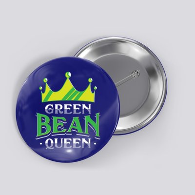 Green Bean Queen Artwork Vegan Gift Button