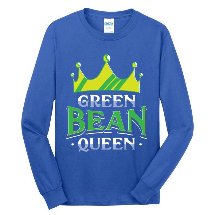 Green Bean Queen Artwork Vegan Gift Tall Long Sleeve T-Shirt