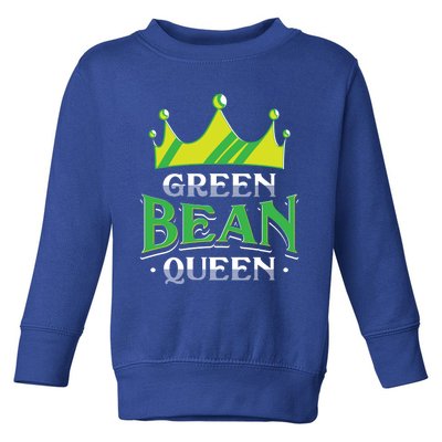 Green Bean Queen Artwork Vegan Gift Toddler Sweatshirt