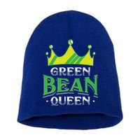 Green Bean Queen Artwork Vegan Gift Short Acrylic Beanie