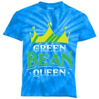 Green Bean Queen Artwork Vegan Gift Kids Tie-Dye T-Shirt