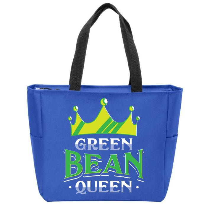 Green Bean Queen Artwork Vegan Gift Zip Tote Bag