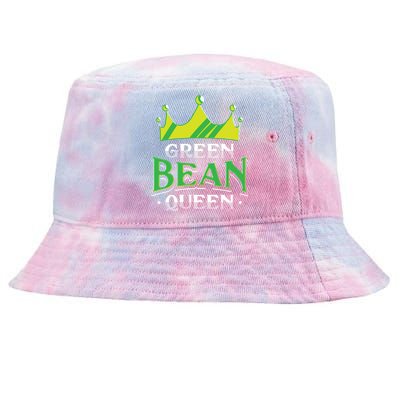 Green Bean Queen Artwork Vegan Gift Tie-Dyed Bucket Hat