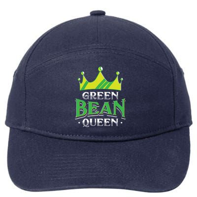 Green Bean Queen Artwork Vegan Gift 7-Panel Snapback Hat