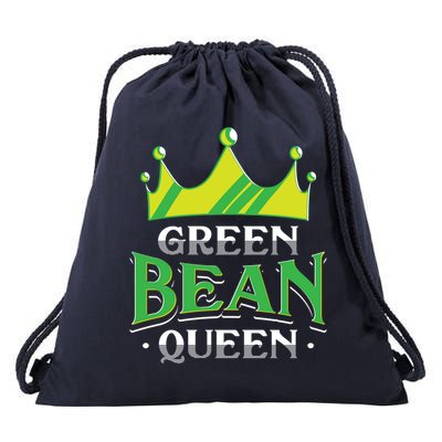 Green Bean Queen Artwork Vegan Gift Drawstring Bag