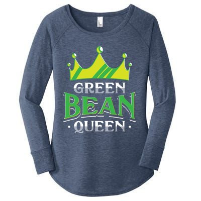 Green Bean Queen Artwork Vegan Gift Women's Perfect Tri Tunic Long Sleeve Shirt