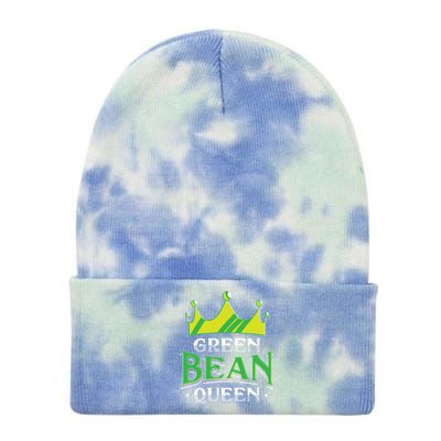 Green Bean Queen Artwork Vegan Gift Tie Dye 12in Knit Beanie