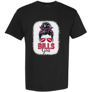 Girl B.I.L.L.S Retro Messy Bun Fan Team Garment-Dyed Heavyweight T-Shirt