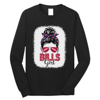 Girl B.I.L.L.S Retro Messy Bun Fan Team Long Sleeve Shirt