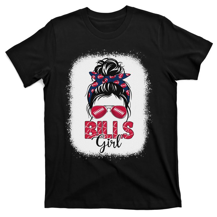 Girl B.I.L.L.S Retro Messy Bun Fan Team T-Shirt