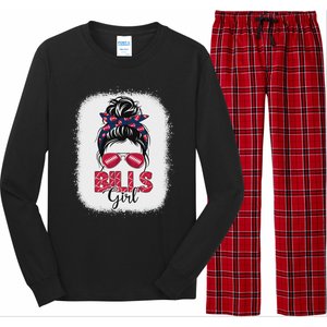 Girl B.I.L.L.S Retro Messy Bun Fan Team Long Sleeve Pajama Set