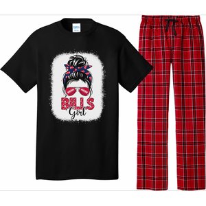 Girl B.I.L.L.S Retro Messy Bun Fan Team Pajama Set