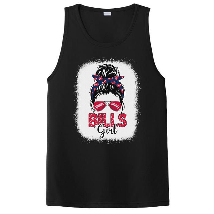 Girl B.I.L.L.S Retro Messy Bun Fan Team PosiCharge Competitor Tank