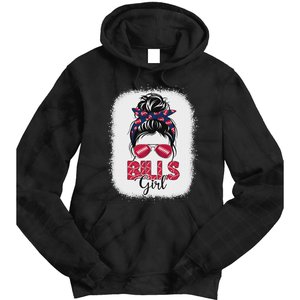 Girl B.I.L.L.S Retro Messy Bun Fan Team Tie Dye Hoodie