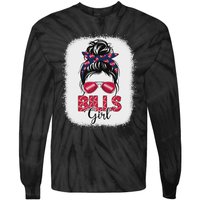 Girl B.I.L.L.S Retro Messy Bun Fan Team Tie-Dye Long Sleeve Shirt