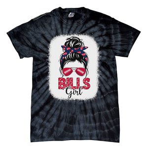 Girl B.I.L.L.S Retro Messy Bun Fan Team Tie-Dye T-Shirt