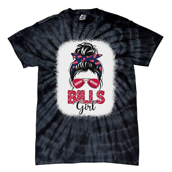 Girl B.I.L.L.S Retro Messy Bun Fan Team Tie-Dye T-Shirt