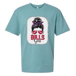 Girl B.I.L.L.S Retro Messy Bun Fan Team Sueded Cloud Jersey T-Shirt