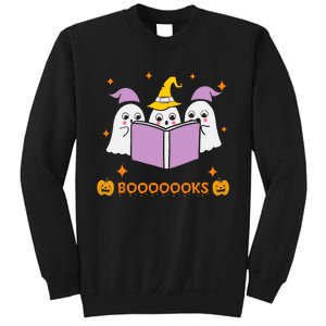 Ghost Book Reading Halloween Teacher Books Lover Sweatshirt