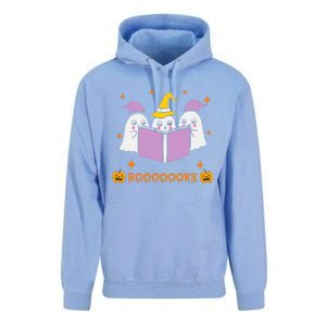 Ghost Book Reading Halloween Teacher Books Lover Unisex Surf Hoodie