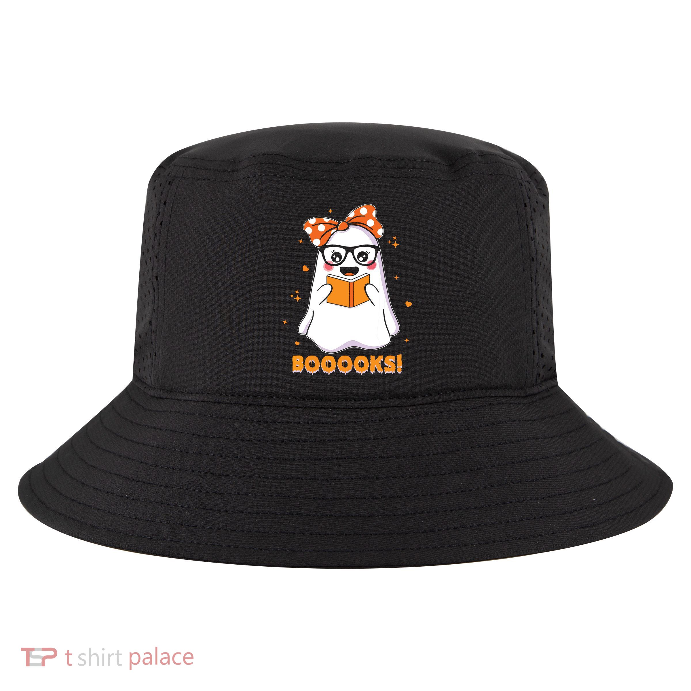 Ghost Book Reading Halloween Costume Teacher Books Lover Cool Comfort Performance Bucket Hat