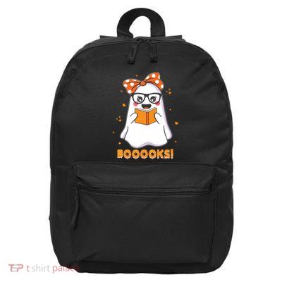 Ghost Book Reading Halloween Costume Teacher Books Lover 16 in Basic Backpack